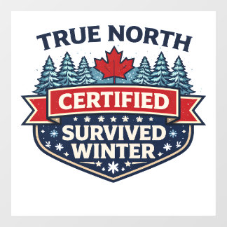 Autocollant Pour Fenêtre Winnipeg Winter Survival Club Window Cling – 40°