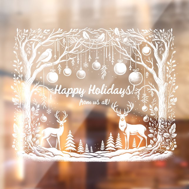 Autocollant Pour Fenêtre Winter Wonderland Custom Window Cling (Feuille 2)