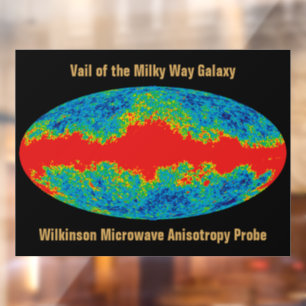 Autocollant Pour Fenêtre WMAP, Voile de la Voie Lactée sur l'Univers