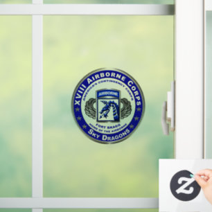 Autocollant Pour Fenêtre XVIII Airborne Corps SKY DRAGONS