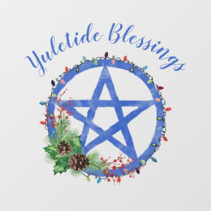Autocollant Pour Fenêtre Yuletide Bénédictions Vacances Wiccan Lumières Pen