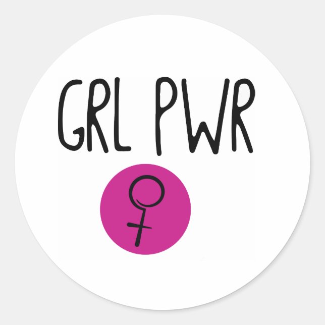 Autocollant pour fille (GRL PWR) (Devant)
