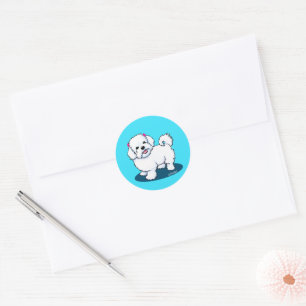 Autocollant pour fille maltaise