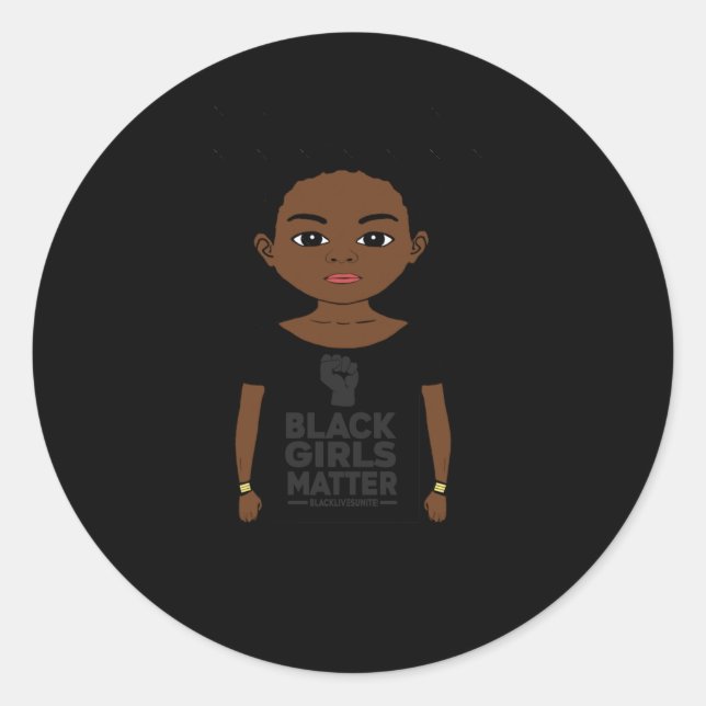 Autocollant pour filles noires (Devant)