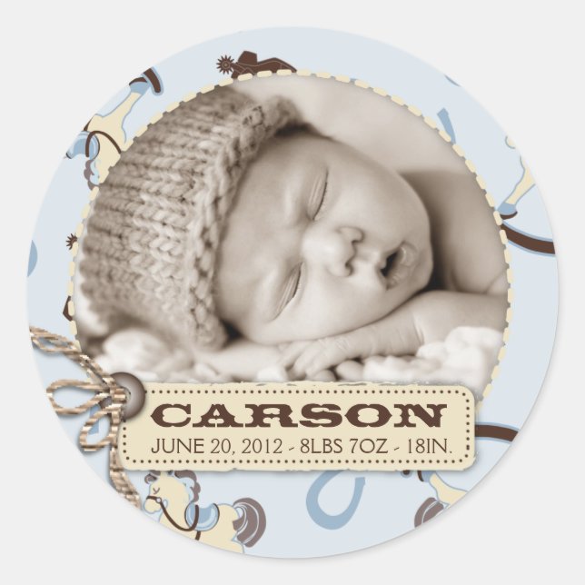 Autocollant pour garçon à cheval à roche R (Devant)