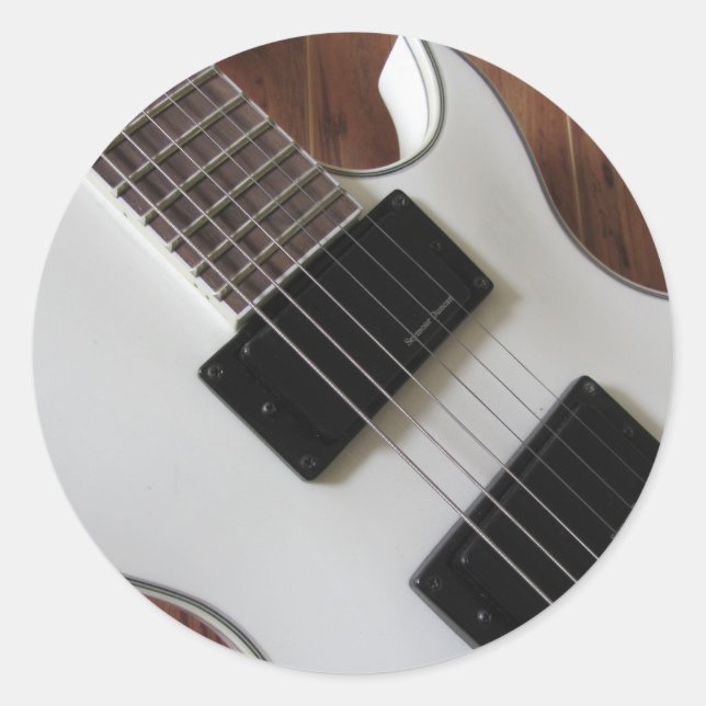 Autocollant pour guitare électrique frettes et cor (Devant)