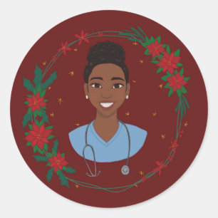 Autocollant pour infirmière de Noël, Cadeau person