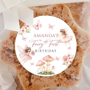 Autocollant pour la première fête d'anniversaire d