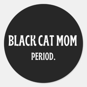Autocollant pour maman de chat noir période vinyle