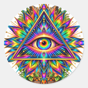 Autocollant pour œil en soleil prismatique