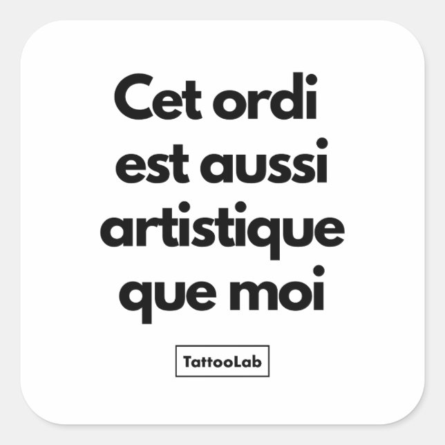 autocollant pour ordi personnalisé (Devant)