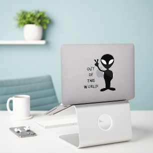 autocollant pour ordinateur portable alien hors de