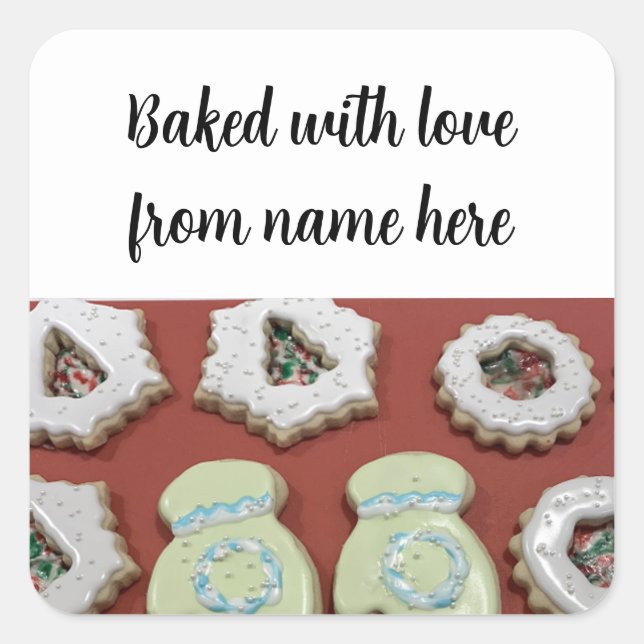 Autocollant pour paquet de biscuits de Noël au suc (Devant)
