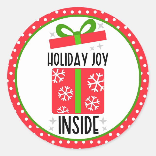 Autocollant pour petite entreprise de Noël (Devant)