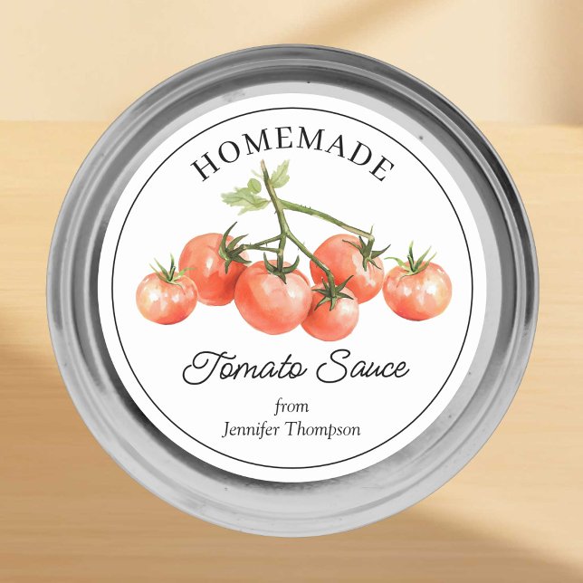 Autocollant pour pot de sauce tomate maison (Créateur téléchargé)