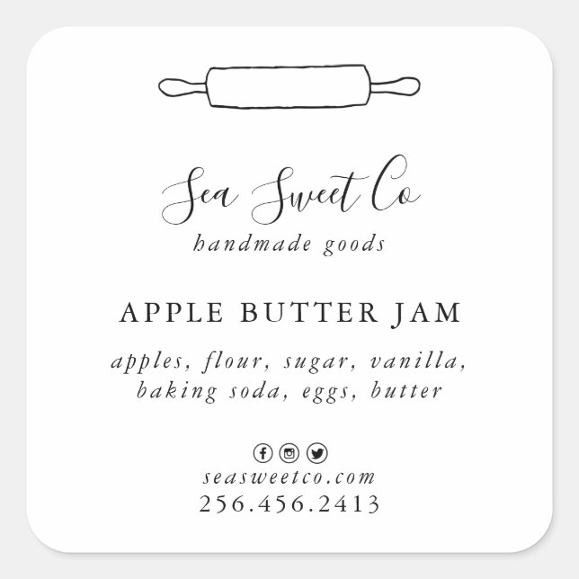 Autocollant pour pot en conserve (Devant)