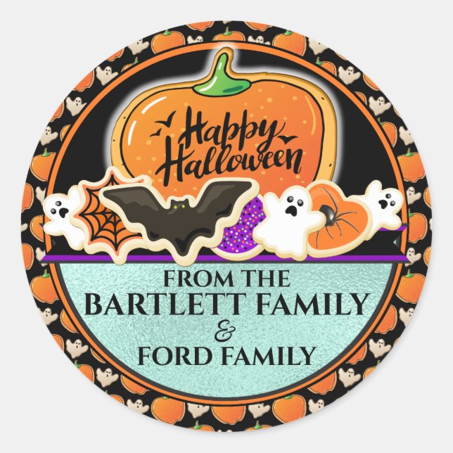 Autocollant pour sac de friandises d'Halloween (Devant)