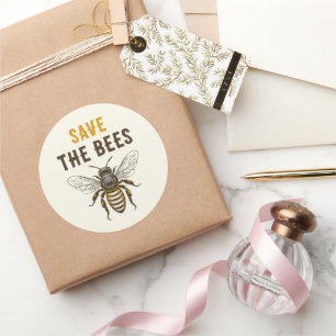 Autocollant pour sauver les abeilles avec abeille