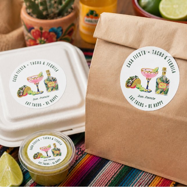 Autocollant pour tacos à emporter | Étiquette d'em (Créateur téléchargé)
