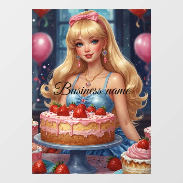 Autocollant pour vitrine de confiserie (Feuille)