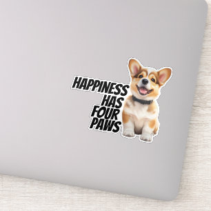 Autocollant pour voiture Corgi – « Le bonheur a qu