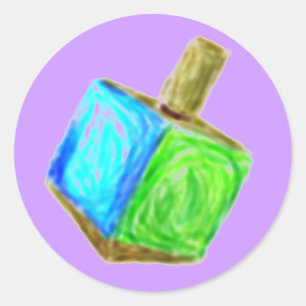 Autocollant pourpre de Dreidel