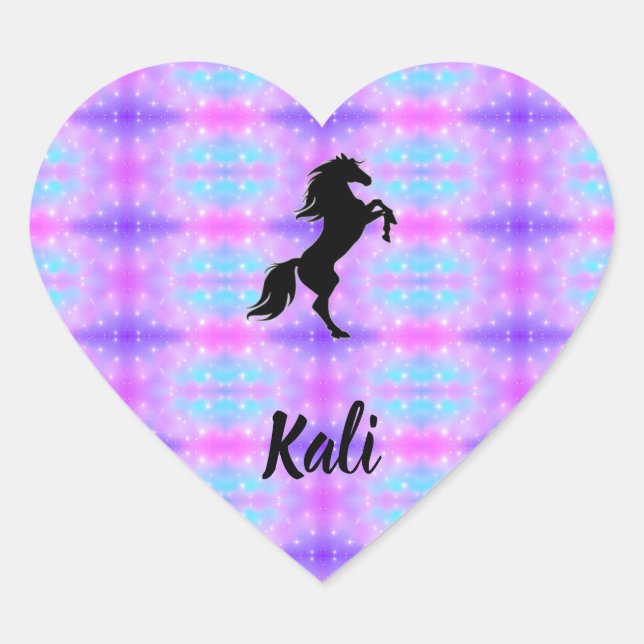 Autocollant pourpre personnalisé Black Horse (Devant)