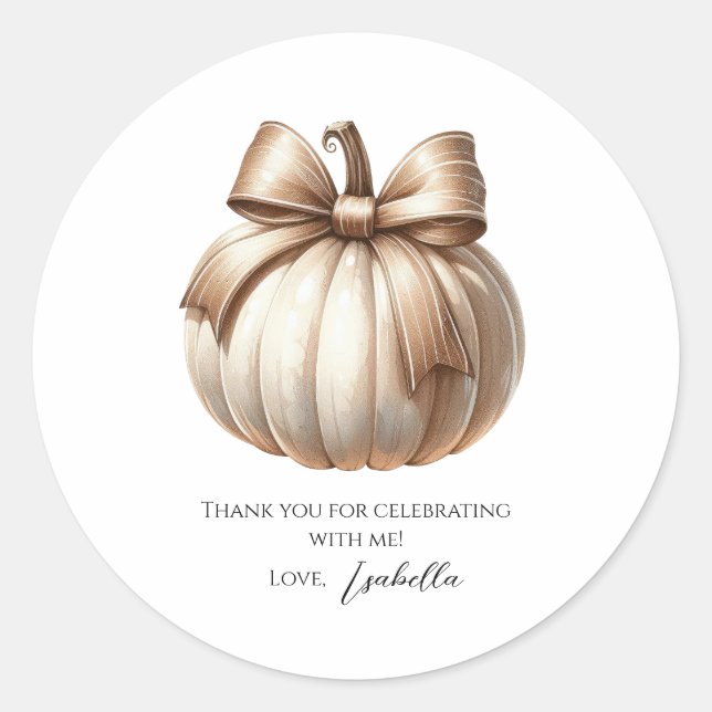 Autocollant premier anniversaire Little Pumpkin –  (Devant)
