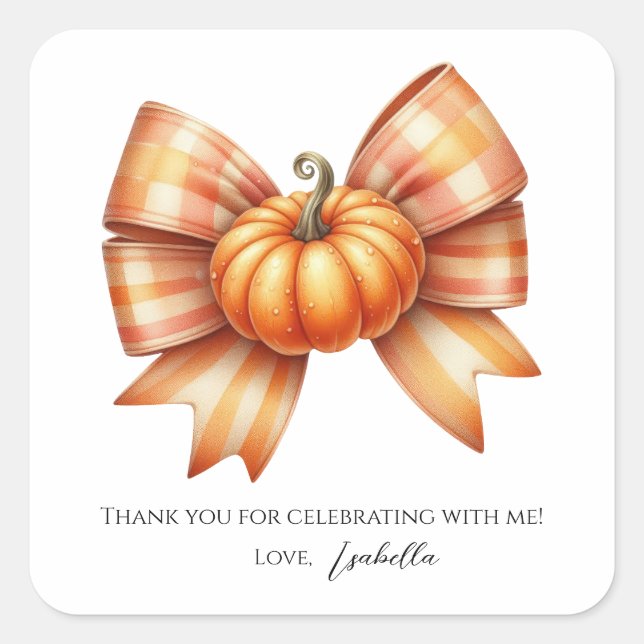 Autocollant premier anniversaire Little Pumpkin –  (Devant)