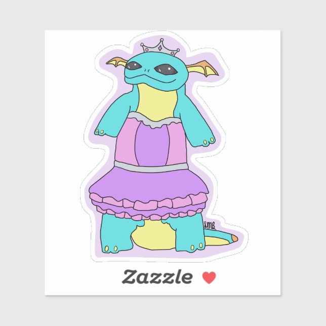 Autocollant Princesse Chumby Dragon (Feuille)