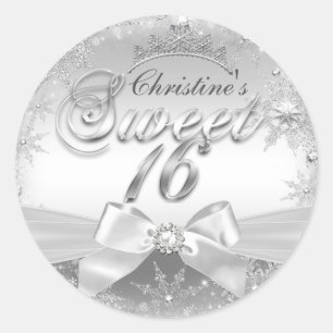 Autocollant Princesse Hiver Merveilleux Argent Dou
