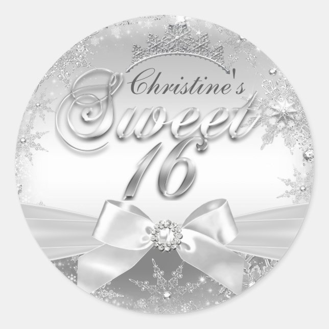 Autocollant Princesse Hiver Merveilleux Argent Dou (Devant)