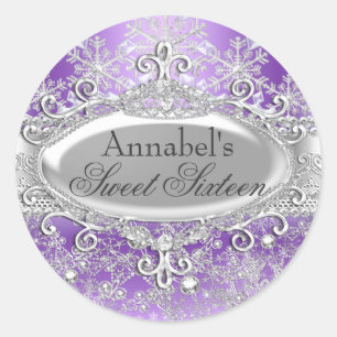 Autocollant Princesse Violette Winter Wonderland S