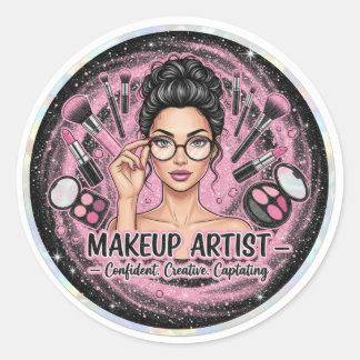 Autocollant professionnel d'artiste maquilleur élé