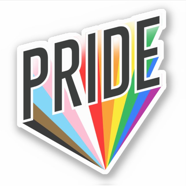 Autocollant Progress Pride Burst (Devant)