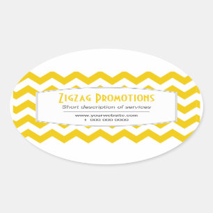 Autocollant promotionnel jaune de Chevron