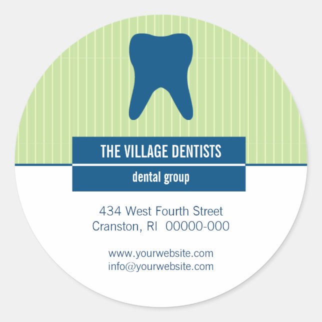Autocollant promotionnel pour dentiste iconographi (Devant)