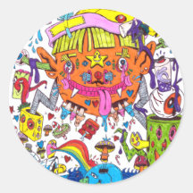Autocollant psychédélique - Helm Blaine