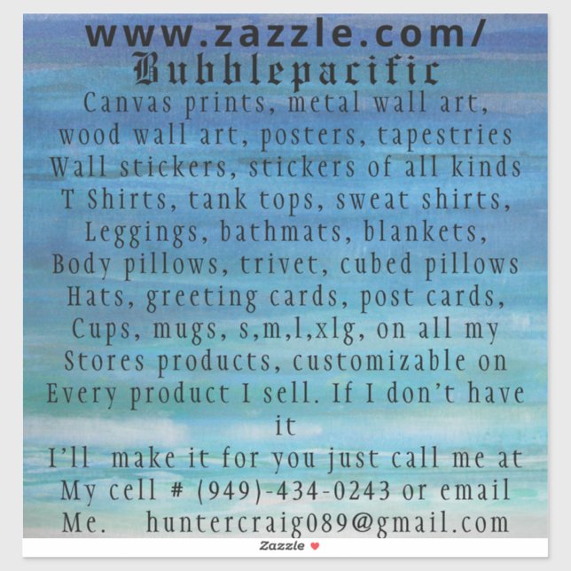 Autocollant publicitaire (Feuille)