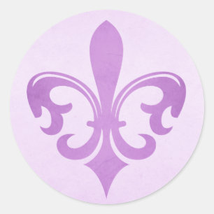 Autocollant Purple Fleur de lis