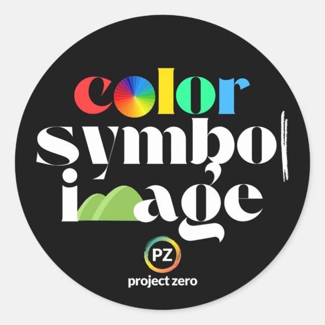 Autocollant PZ Couleur, Symbole, Image (Rond) (Devant)