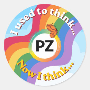 Autocollant PZ Reading Rainbow Je pensais/Je pense