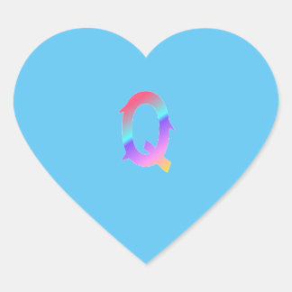 Autocollant Q lettre alphabet.