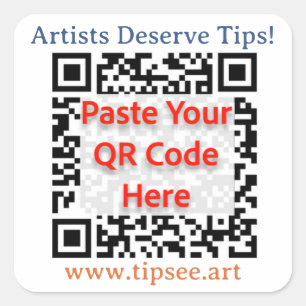 Autocollant QR personnalisé pour membre TipSee, ca