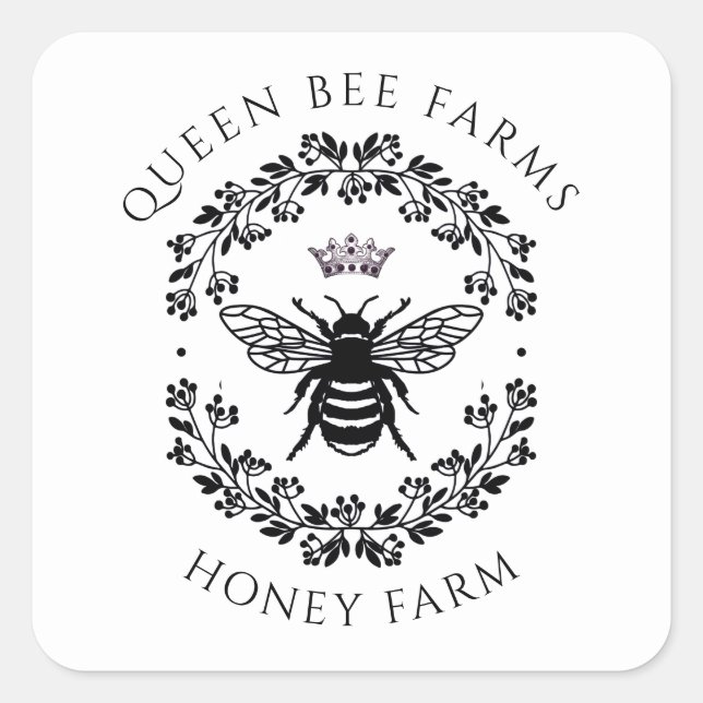 Autocollant Queen Bee Honey Farm Apiary (Devant)
