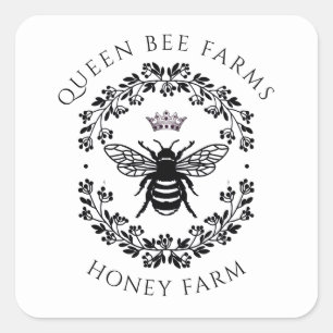 Autocollant Queen Bee Honey Farm Apiary