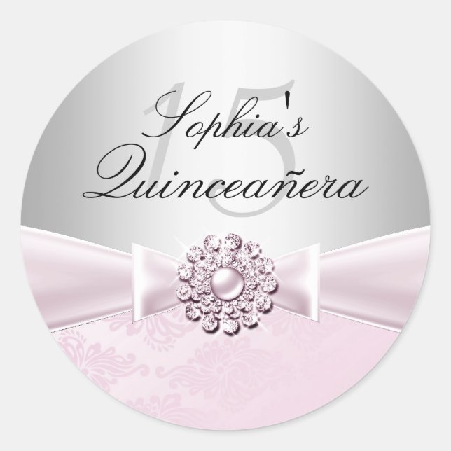 Autocollant Quinceanera Jewel Bow (Devant)