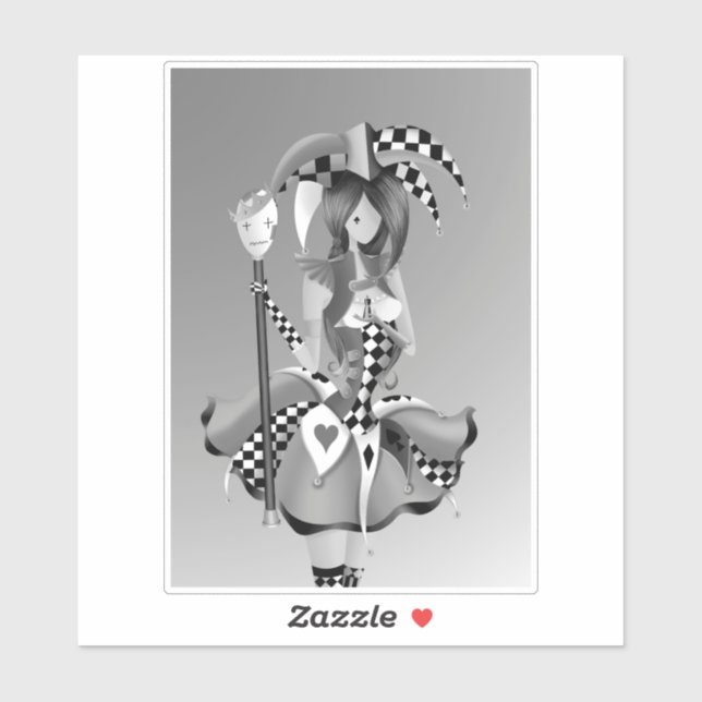 Autocollant Quirky Jester et Puppet King (Feuille)