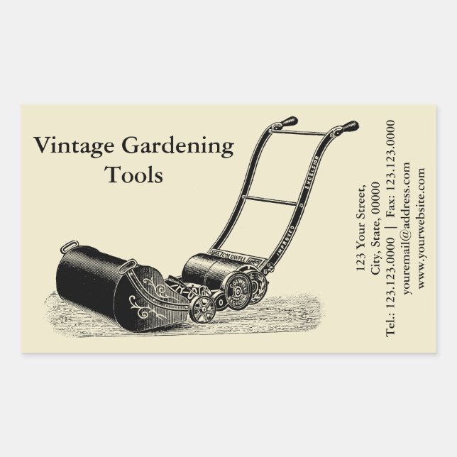 Autocollant R vintage British Lawn Mower Corporate (Devant)