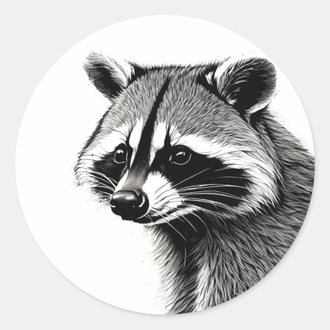 Autocollant Raccoon (Devant)